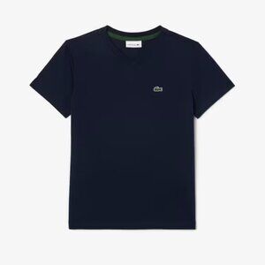 NWT lacoste kids navy vneck
